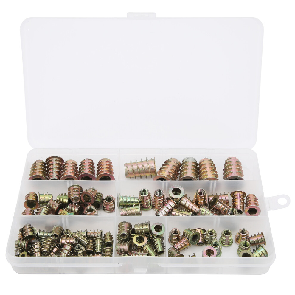 100Pcs Iron Galvanized Hex Socket Drive Insert Nuts Set M4/M5/M6/M8/M10-image-OPC-PMX7KNV-NEW