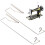 2pcs Aluminum Thread Rack Holder for Vintage Sewing Machine, 23cm 12
