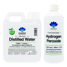 12% Hydrogen Peroxide - 500ml &amp; Distilled Water 1.1 Litres