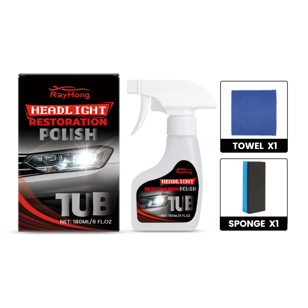(Suit) Rayhong Car Head Maintenance Kit Car Surface Oxidation Cleaning Care Brightening Translucent Renovation Kit Light 4048284059648