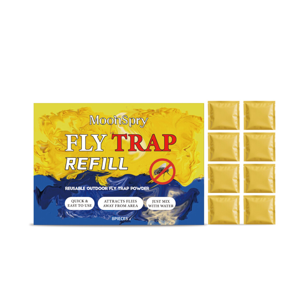 (8PIECES) Fly trapping agent. The physical trapping method is suitable for multiple scene environments. It can be dissolved in clean water and used.