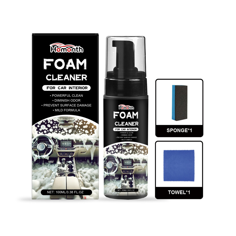 (Suit) Homonth Car Interior Foam Cleaning Kit Clean Interior Stain Maintenance Leather Renovation Care Spray 4048284060118