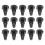 15 pcs Billiard Cue Bottom Rubber Plug Protection Pads, Black 1