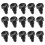 15 pcs Billiard Cue Bottom Rubber Plug Protection Pads, Black 15