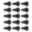 15 pcs Billiard Cue Bottom Rubber Plug Protection Pads, Black 12