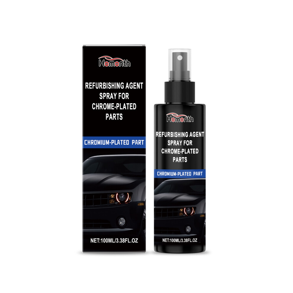 (100Ml) Homonth Chrome-Plated Parts Care Spray Automotive Hardware Accessories Anti-Oxidation Decontamination Cleaning Anti-Rust Polish 4048284060255