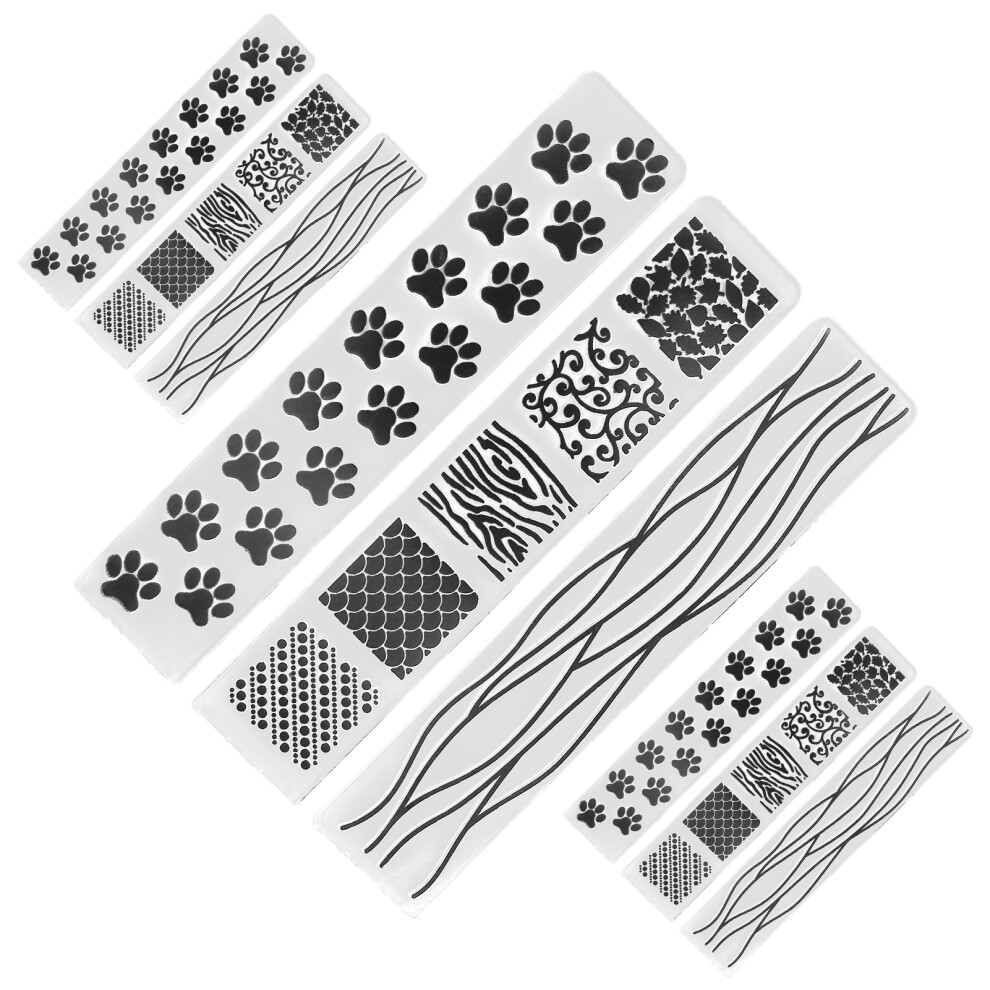 9Pcs Plastic Embossing Folders for Paper Crafting 14.9x3cm-image-OPC-PMX7TVP-NEW