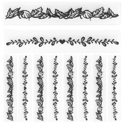 10Pcs Plastic Embossing Folders, 14.9 x 3cm, DIY Card Scrapbooking Tool 1