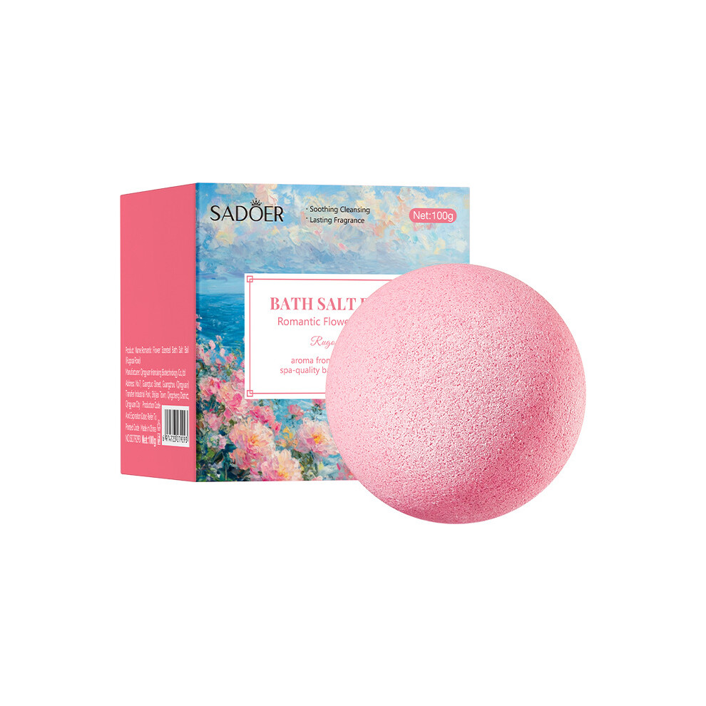 ((Rose)) Romantic Floral Bath Salt Ball (Sinking Ball) 100g Cleansing Body Bath Salt Ball