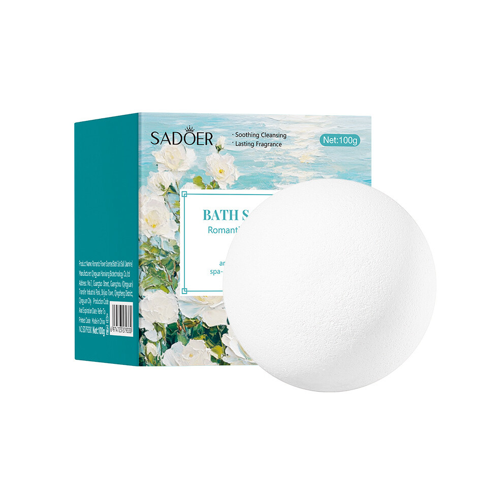 (Jasmine) Romantic Floral Bath Salt Ball (Sinking Ball) 100g Cleansing Body Bath Salt Ball-image-OPC-PMX7X8G-NEW