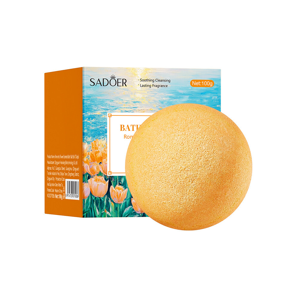 (Tulip) Romantic Floral Bath Salt Ball (Sinking Ball) 100g Cleansing Body Bath Salt Ball