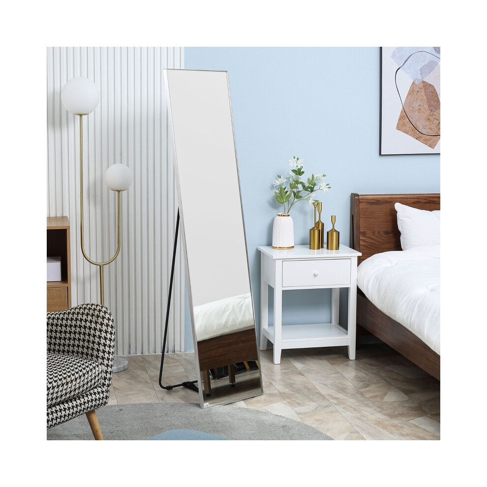 Full Length Silver Rectangle Wall-Mount Mirror 160 x 40 cm for Bedroom and Living Room Freestanding Option Available-image-OPC-PMX7XKN-NEW