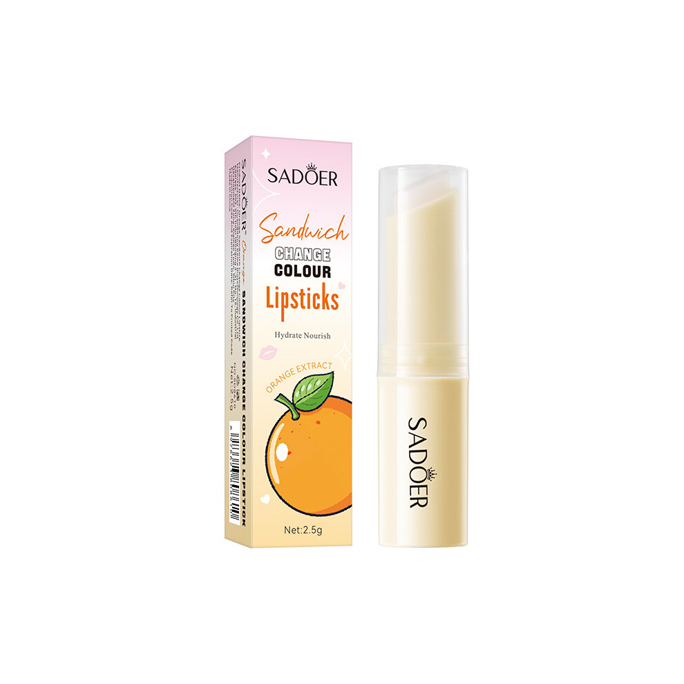 Orange ( 2.5G) Warm-Changing Lip Balm Sadoer Hydrating And Moisturizing Warm-Changing Hydrating Lip Balm