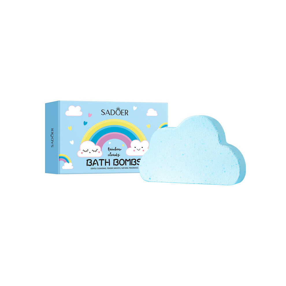 Blue ((Blue) 100G) Rainbow Cloud Bath Salt Balls 100G Deep Cleansing Body Bath Salts