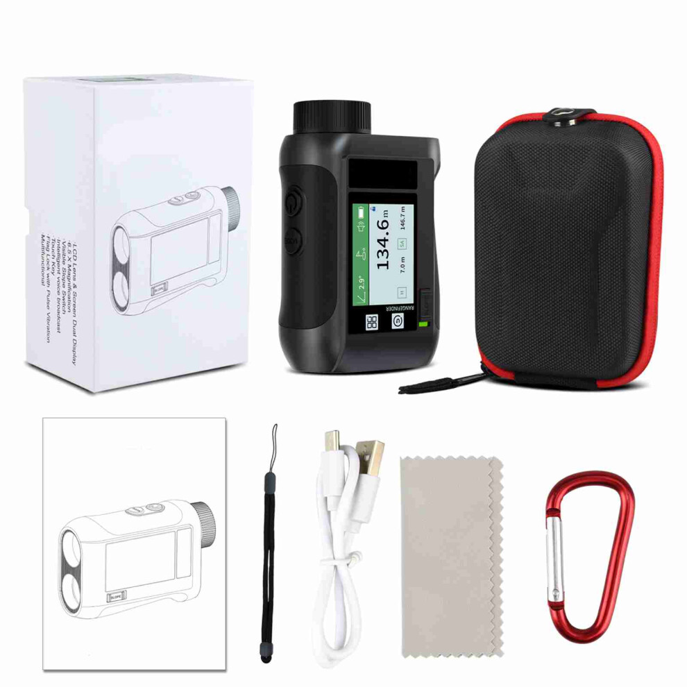 Golf Rangefinder 600M-1500M 6.5X LCD Touch Screen USB Rechargeable-image-OPC-PMX7XRN-NEW