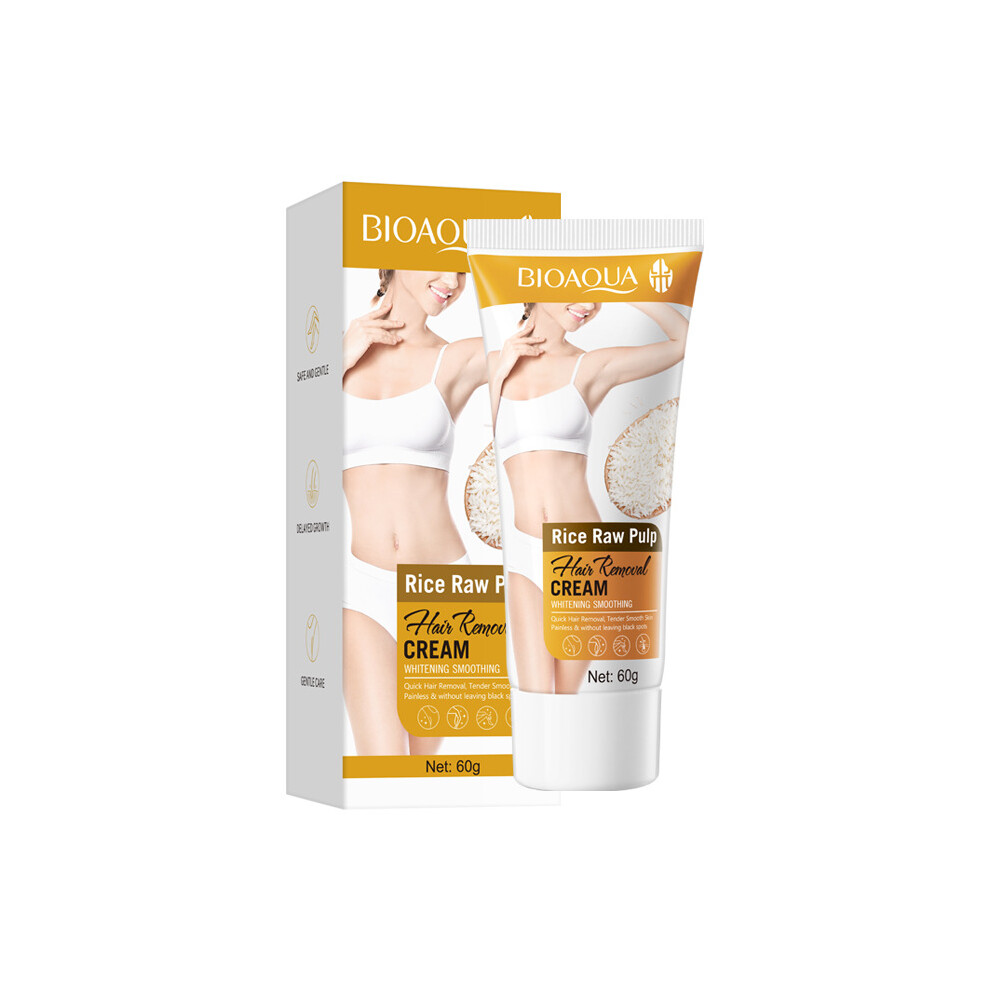 (Hair removal cream 60g) Whitening Hair Removal Cream BIOAOUA Smooth Armpit Hair Removal Leg Hair Removal Cream