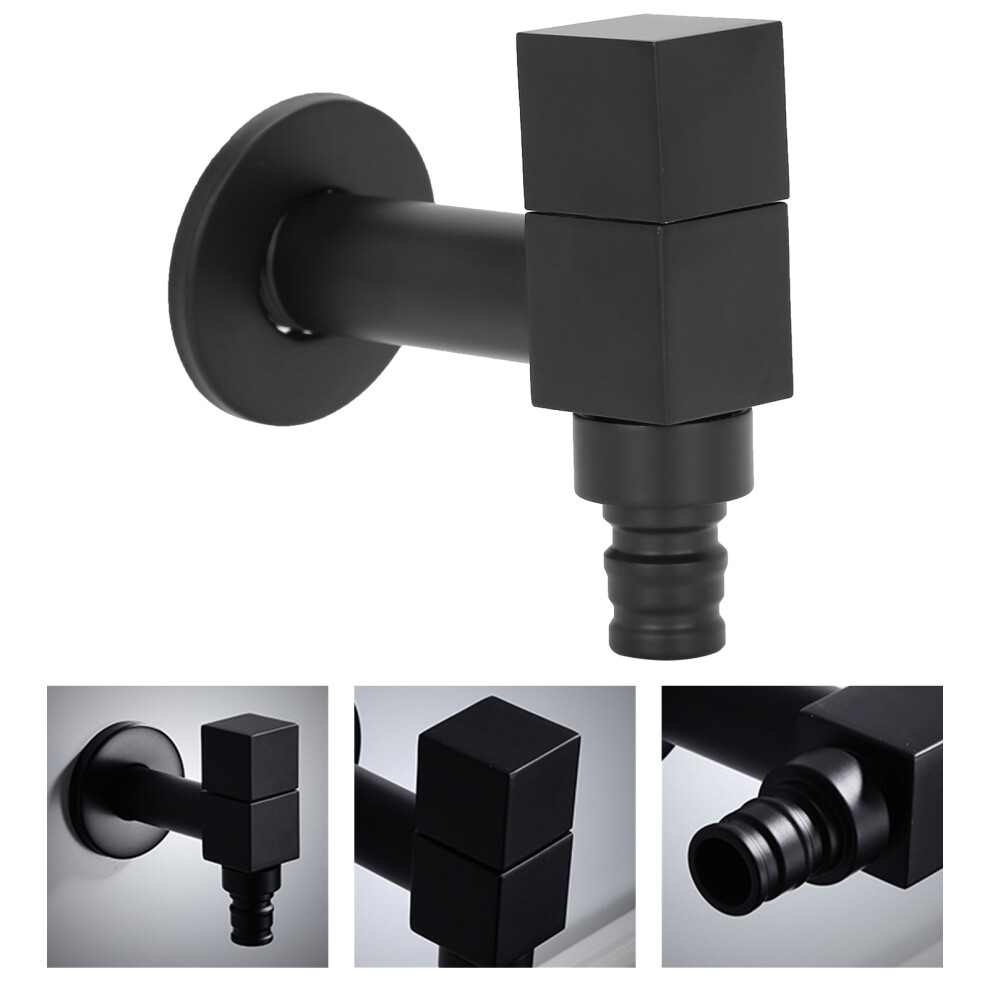 G1/2 Copper Square Water Faucet Single Cold For Laundry & Washing Machine 7891360134480