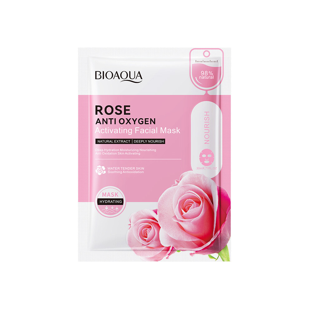 (Rose) Facial mask 30g BIOAOUA moisturizing and moisturizing