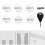 6pcs White Plastic Surfboard Fin Plugs G5 Round Cup & Key Set 13
