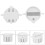 6pcs White Plastic Surfboard Fin Plugs G5 Round Cup & Key Set 5