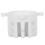 6pcs White Plastic Surfboard Fin Plugs G5 Round Cup & Key Set 12