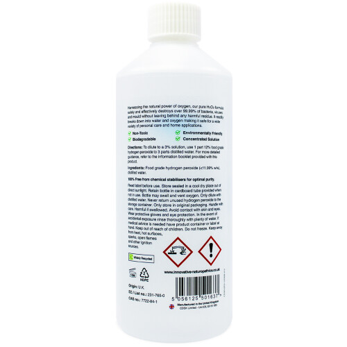 12% Hydrogen Peroxide - 500ml & Distilled Water - 5.5 Litres 2