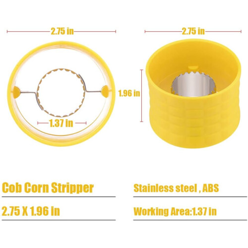 Effortless Corn Kernels Extraction With Quick Kernel Removal Corn Cob Stripper, Durable Stainless Steel Blades & Compact Storage, User-Friendly De 1