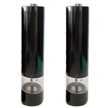 Battery-Operated Pepper Grinder With Ceramic Burrs, Stainless Steel And Adjustable Coarseness For Consistent Grinds, 2 Unit Set