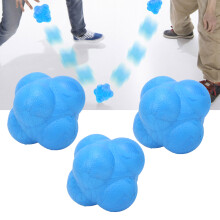 3pcs Blue TPR Reaction Bounce Balls for Reflex & Fitness Training