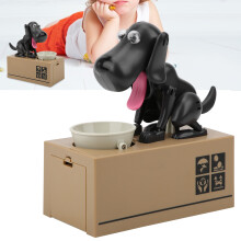 Elektronische Hundemünzbank Spargefäß - Schwarz, 17cm x 15cm x 7,9cm