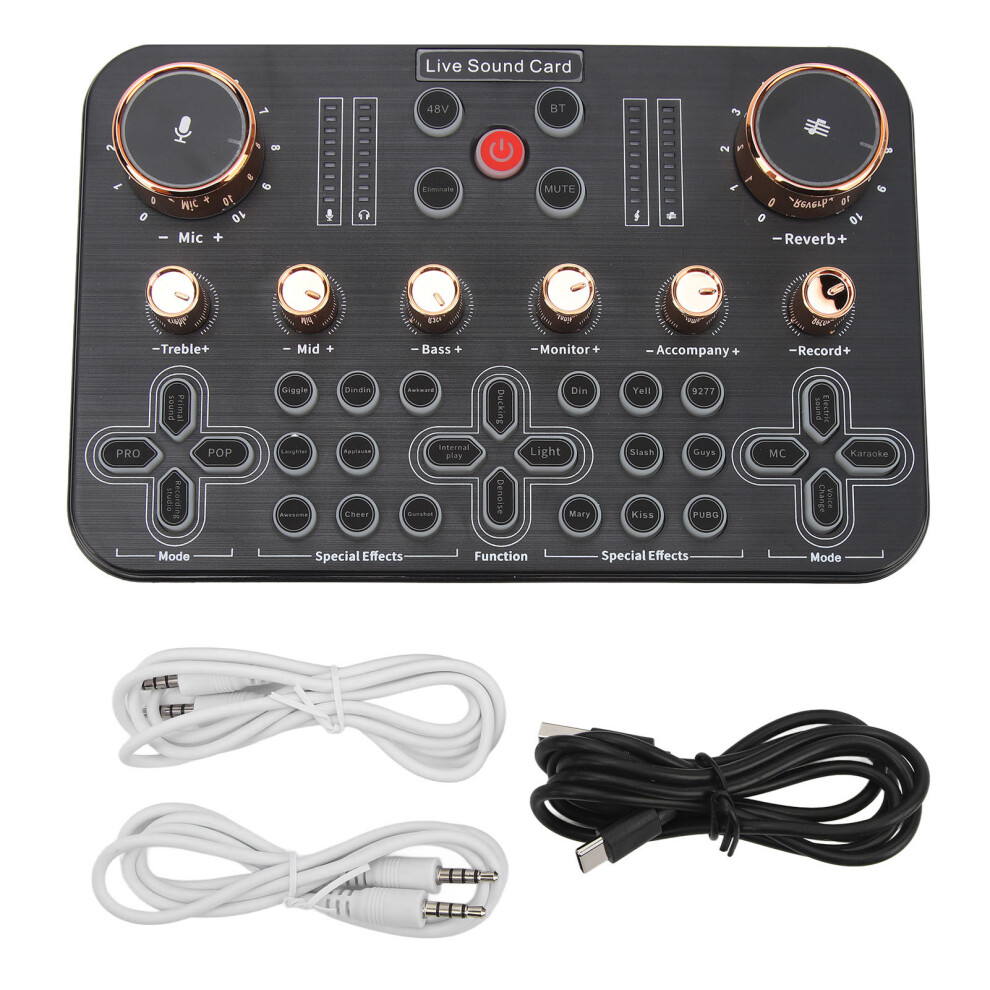Sound Board Multiple Effects Voice Changer for Live Streaming Games
