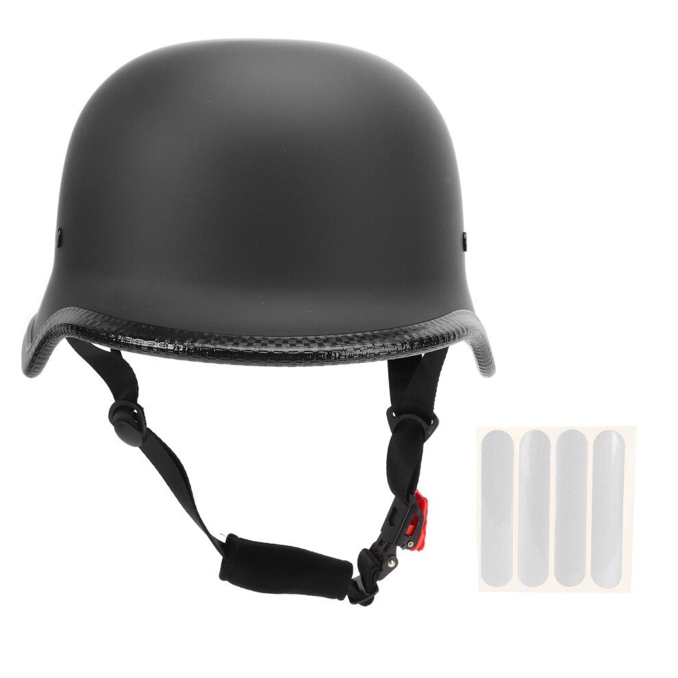 (Matte Black L) Outdoor Half Helmet Motorcycle Unisex Sports Skull Reflective Black L-image-OPC-PMX82MZ-NEW