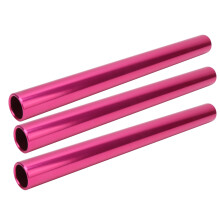 3pcs Pink Aluminium Alloy Relay Baton Track & Field Running Race Props