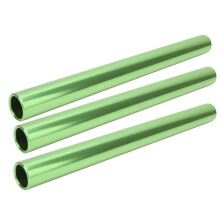 Set of 3 Aluminum Alloy Sprint Batons Green Color for Relay Races