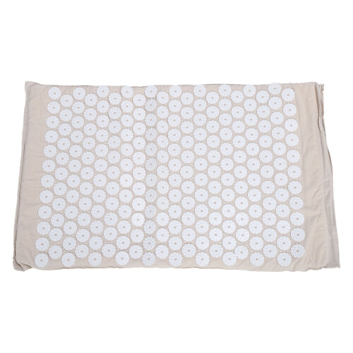 Acupressure Mat Pillow Set with Bag Creamy White 1