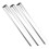 3PCS Silver Aluminum Relay Batons for Track Races Comfortable Grip 12