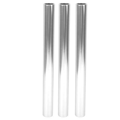 3PCS Silver Aluminum Relay Batons for Track Races Comfortable Grip 1