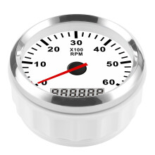 6000RPM Tachometer Gauge 85mm Waterproof LCD Red Backlight for Car Boat
