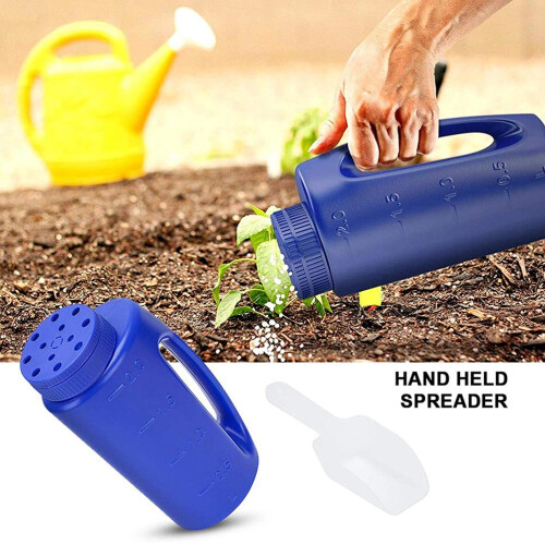 Hand Held Fertilizer Salt Spreader 2L Plastic, 13x9x28cm 2