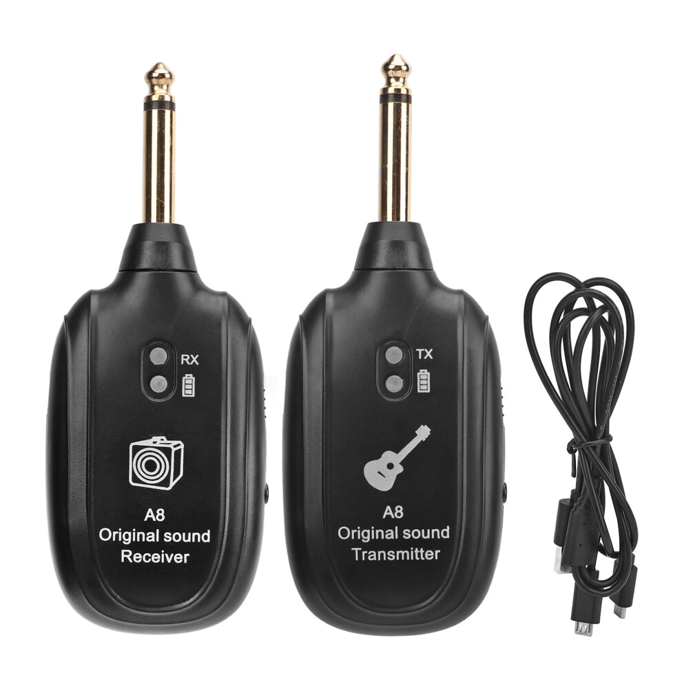 Wireless Guitar System UHF Rechargeable Transmitter Receiver-image-OPC-PMX87F8-NEW