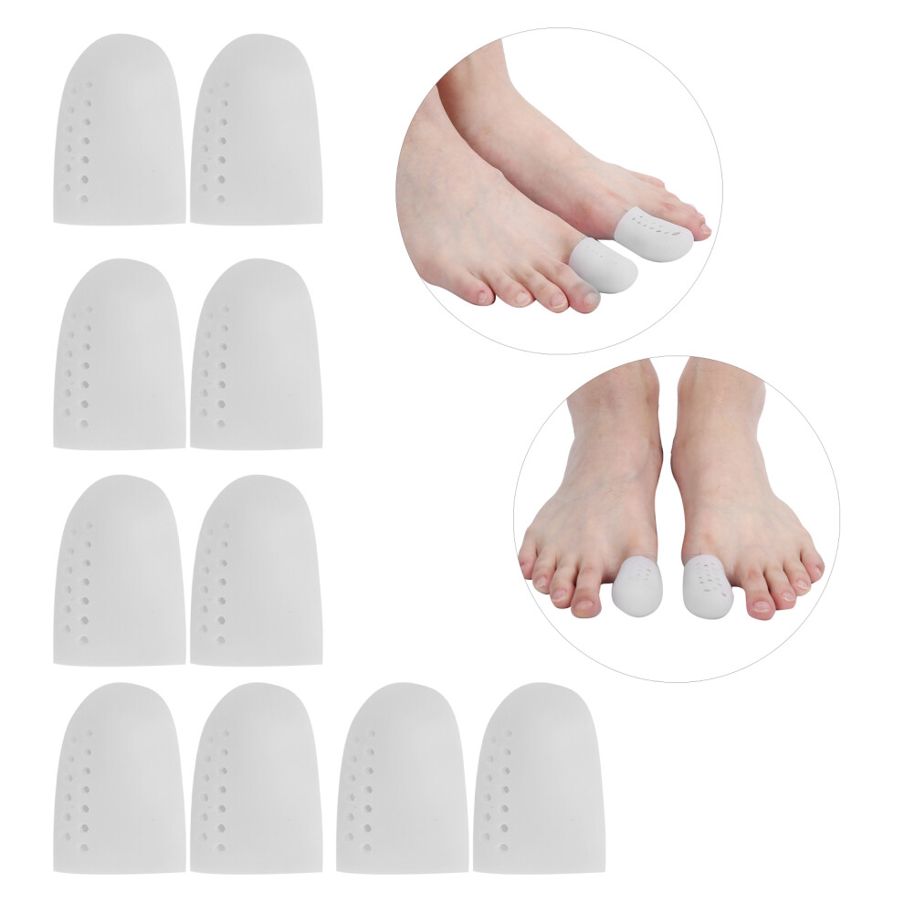 10 Pairs Breathable SEBS Toe Protectors Shoe Inserts for Blister Relief