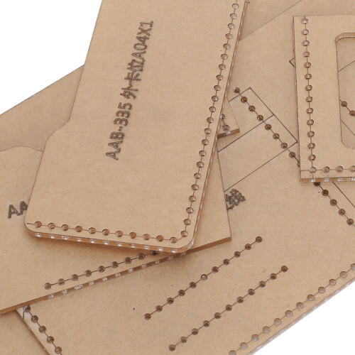 Acrylic Leather Short Wallet Pattern Set for DIY Craft, 9x21cm 2