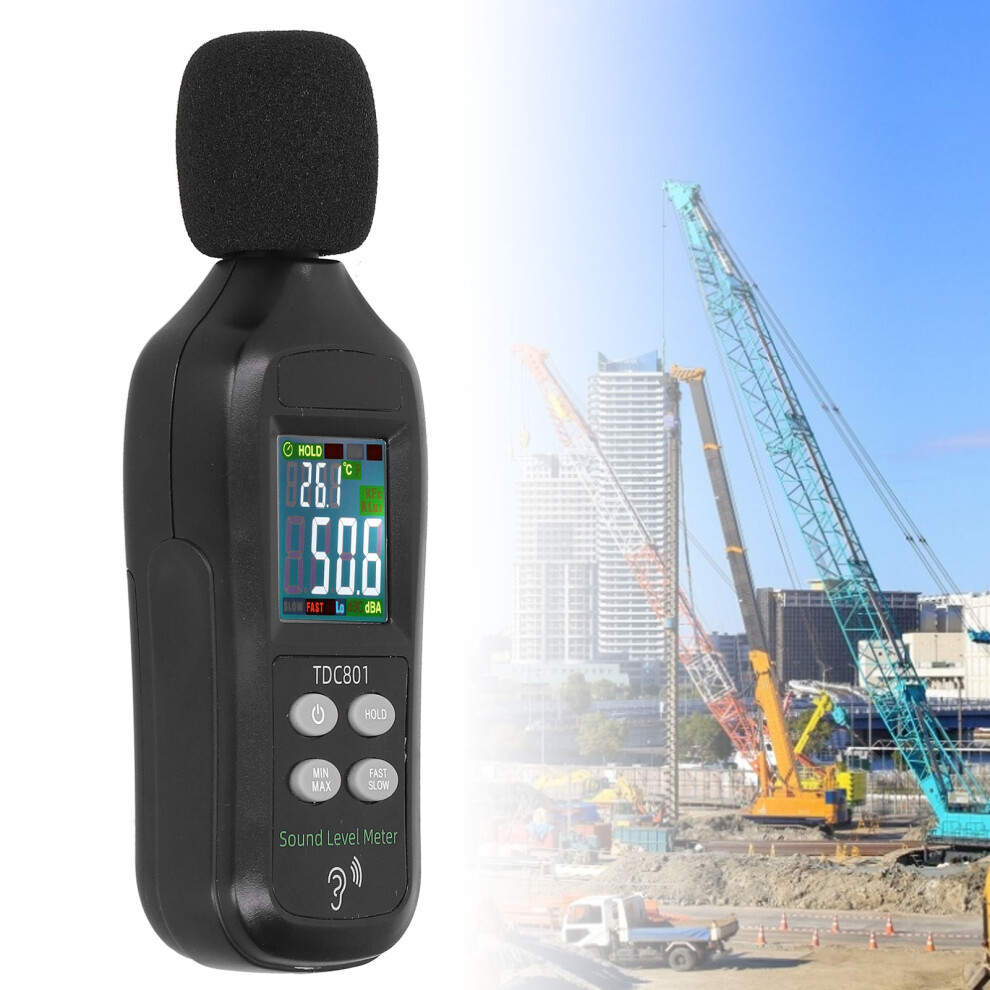 Tdc801 Noise Decibel Meter Lcd Display Digital Sound Level Monitor 35Db-135Db 8241360148281