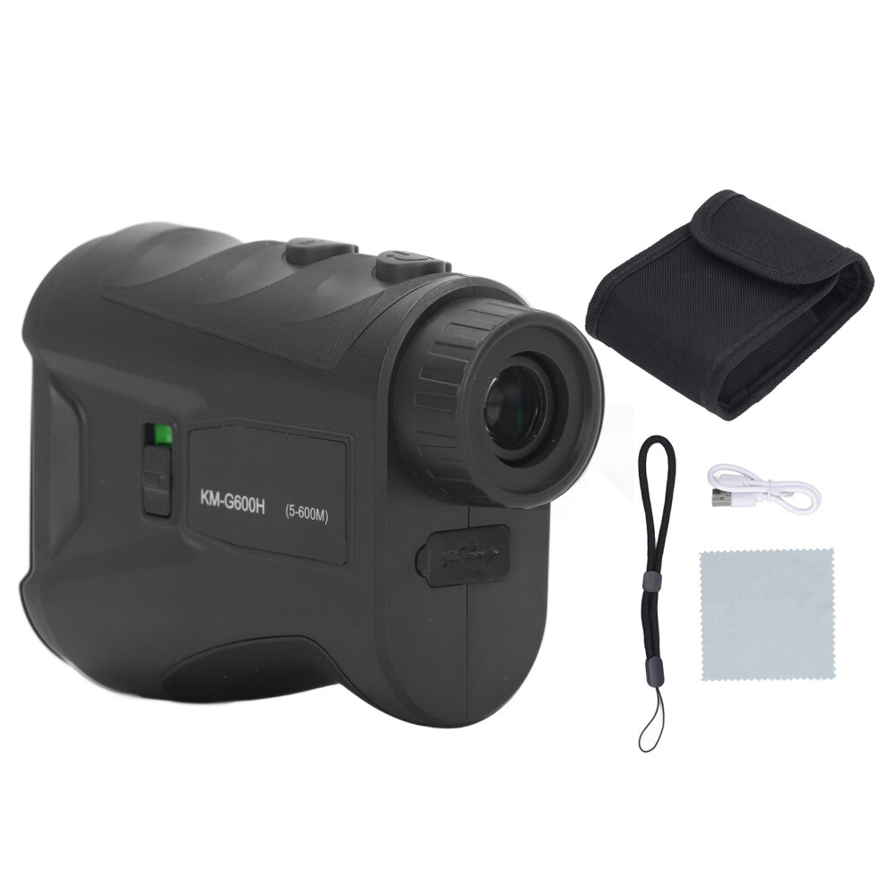 (Black) 600m Range Finder Slope Switch High Accuracy Rechargeable for Golfers-image-OPC-PMX88SC-NEW