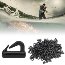 120Pcs Durable Black Spinner Snaps Clevis Rotates Tackle Fast Change Fishing