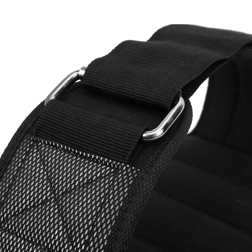 Black Widen Fitness Nylon Waist Support Belt For Strength Training,