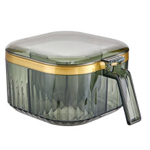 Seasoning Box, 4 Compartment Design Leakproof Spice Organizer, Food-grade PP Spice Containers for Modern Home Decoration