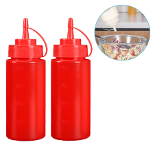 Reusable Squeeze Squirt Bottle for Culinary Mastery, Environmentally Friendly Design Ensures Leak-Free Flavor Addition, Robust & Microwavable (Clear,