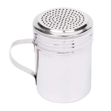 Professional Grade Stainless Steel Dredge Shaker, Multipurpose Use For Restaurant And Home, Ergonomic Handle Ensures Comfortable Operation, Silver Col