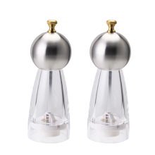 Elegant Modern Manual Grinder Set, Refillable Adjustable Coarseness Mill with Solid Handle for Home Restaurant, Ceramic Core